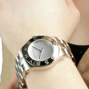 Marc Jacobs Blade Chronograph Silver Dial Silver  Steel Strap Watch for Women - MBM3125