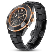 Swarovski Octea Lux Sport Black Dial Black Steel Strap Unisex Watch - 5610472
