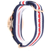 Daniel Wellington Classic Canterbury White Dial Two Tone NATO Strap Watch For Women - DW00100030