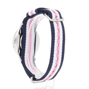 Daniel Wellington Classic Southampton White Dial Three Tone Nylon Strap Watch For Women - DW00100050