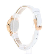 Daniel Wellington Classic Petite Bondi Black Dial White Leather Strap Watch For Women - DW00100285