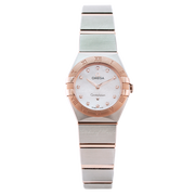 Omega Constellation Manhattan Quartz Diamonds Mother of Pearl Dial Two Tone Steel Strap Watch for Women - 131.20.25.60.55.001