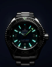 Omega Seamaster Planet Ocean 6000M Co Axial Master Chronometer Blue Dial Silver Steel Strap Watch for Men - 21530462103001