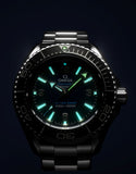 Omega Seamaster Planet Ocean 6000M Co Axial Master Chronometer Blue Dial Silver Steel Strap Watch for Men - 21530462103001