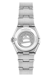 Omega Constellation Manhattan Quartz Diamonds Blue Dial Silver Steel Strap Watch for Women - 131.15.25.60.53.001