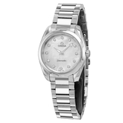 Omega Seamaster Aqua Terra Quartz Diamonds Mother of Pearl Dial Silver Steel Strap Watch for Women - 220.10.28.60.55.001