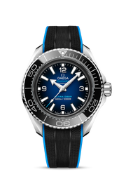 Omega Planet Ocean 6000M Co Axial Master Chronometer 45.5mm Blue Dial Black Rubber Strap Watch for Men - 21532462103001