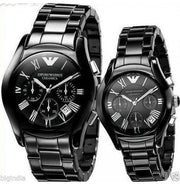Emporio Armani Black Ceramic Dial Ceramic Strap Watch For Women - AR1401