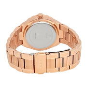 Guess Viva Diamonds White Dial Rose Gold Steel Strap Watch for Women - W0111L3