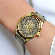 Gucci G Timeless Brown Dial Brown Leather Strap Watch For Men - YA1264068