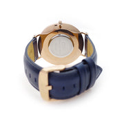 Daniel Wellington Classic Somerset White Dial Blue Leather Strap Watch For Women - DW00100123