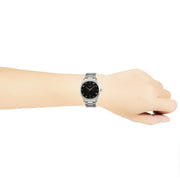 Gucci G Timeless Black Dial Silver Steel Strap Watch For Women - YA1264029A