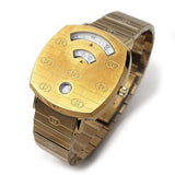 Gucci Grip Yellow Gold Dial Yellow Gold Steel Strap Unisex Watch -  YA157403