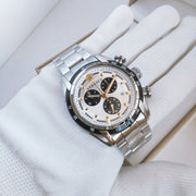 Versace V-Ray Chronograph Quartz Silver Dial Silver Steel Strap Watch For Men - VE2I00321