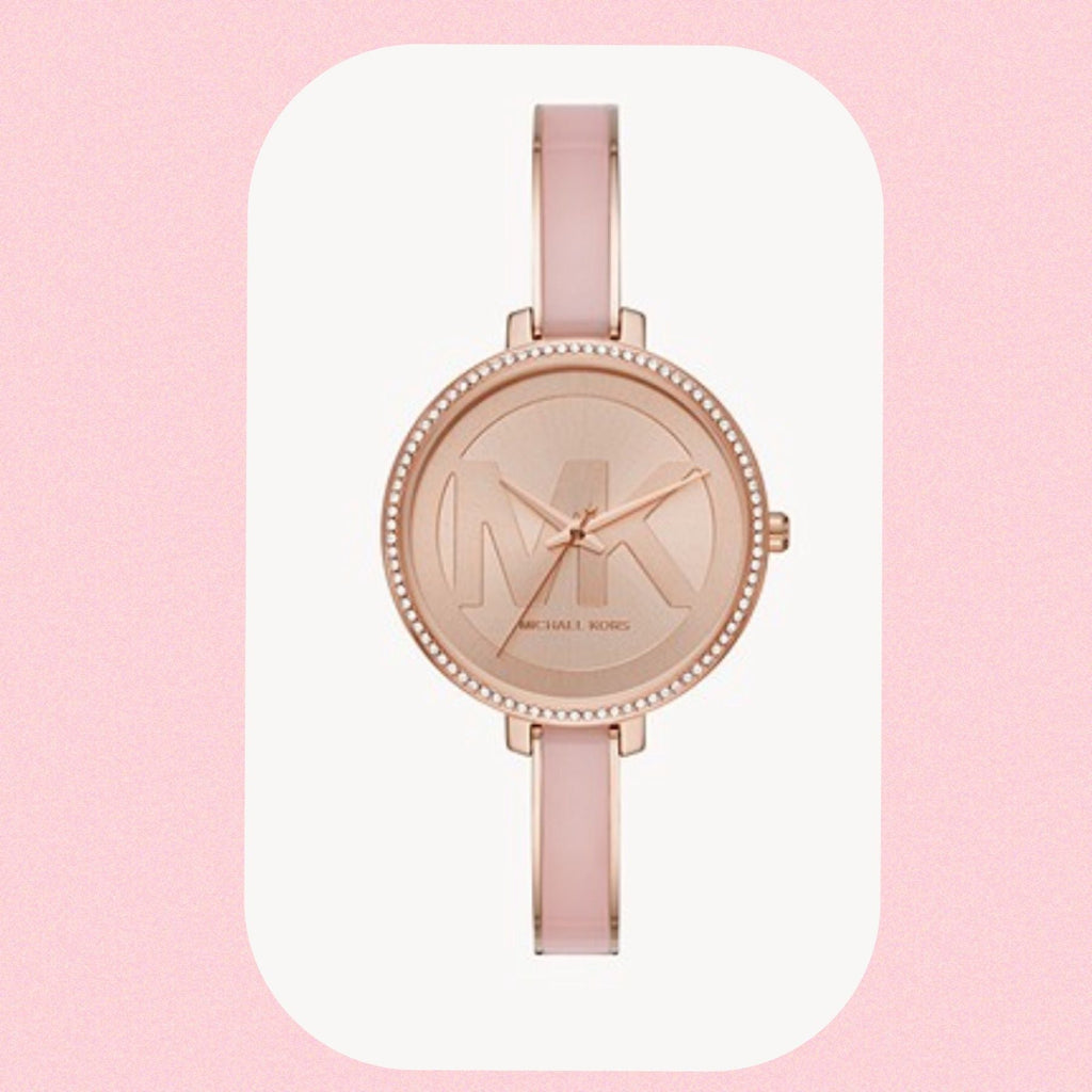 Michael Kors Jaryn Analog Rose Gold Dial Pink Steel Strap Watch