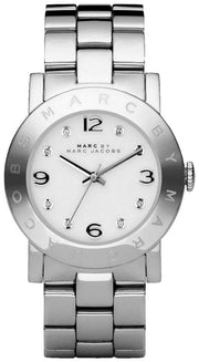 Marc Jacobs Amy Silver Dial Silver Steel Strap Watch for Women - MBM3181
