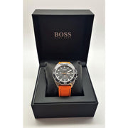 Hugo Boss Energy Chronograph Black Dial Orange Rubber Strap Watch For Men - 1513970