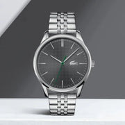 Lacoste Vienna Gray Dial Gray Steel Strap Watch for Men - 2011073T