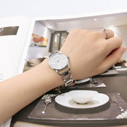 Calvin Klein Dainty Diamonds Silver Dial Sliver Steel Strap Watch for Women - K7L2314T