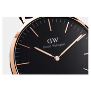 Daniel Wellington Classic St Mawes Black Dial Brown Leather Strap Watch For Men - DW00100124