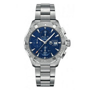 Tag Heuer Aquaracer Caliber 16 Automatic Chronograph Blue Dial Silver Steel Strap Watch for Men - CAY2112.BA0927