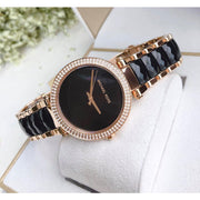 Michael Kors Parker Mother of Pearl Black Dial Two Tone Steel Strap Watch for Women - MK6414