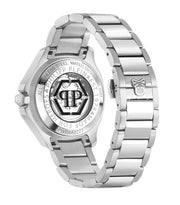 Philipp Plein High-Conic Automatic Silver Dial Silver Steel Strap Watch For Men - PWRAA0223