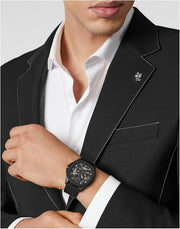 Philipp Plein High-Conic Automatic Black Dial Black Silicone Strap Watch for Men - PWRAA0923