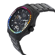 Philipp Plein High-Conic Automatic Black Dial Black Steel Strap Watch For Men - PWRAA0823