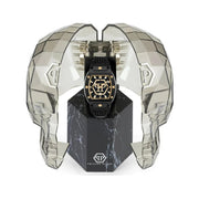 Philipp Plein Hexagon Phantom Black Dial Black Silicone Strap Watch For Men- PWPUA0224