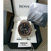 Hugo Boss Driver Sport Chronograph Grey Dial Two Tone Steel Strap Watch for Men - 1513094