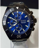 Hugo Boss Ocean Edition Chronograph Navy Blue Dial Black Steel Strap Watch for Men - 1513743