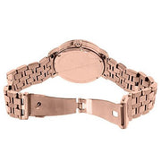Marc Jacobs Fergus Orange Dial Rose Gold Steel Strap Watch for Women - MBM8648