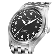 IWC Pilot’s Watch Mark XVIII Black Dial Silver Steel Strap Watch for Men - IW327015