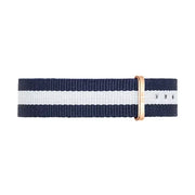Daniel Wellington Classy Glasgow White Dial Two Tone Nylon Strap Watch For Women - DW00100078
