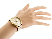Tommy Hilfiger Blake Quartz Gold Dial Gold Mesh Bracelet Watch for Women - 1782302