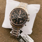 Hugo Boss Driver Sport Chronograph Grey Dial Two Tone Steel Strap Watch for Men - 1513094