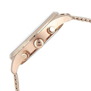 Hugo Boss Associate Chronograph Black Dial Rose Gold Mesh Bracelet Watch for Men - 1513806