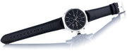 Hugo Boss Jet Chronograph Black Dial Black Leather Strap Watch for Men - 1513279