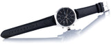 Hugo Boss Jet Chronograph Black Dial Black Leather Strap Watch for Men - 1513279