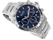 Hugo Boss Hero Sport Chronograph Blue Dial Silver Steel Strap Watch for Men - 1513755