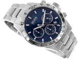 Hugo Boss Hero Sport Chronograph Blue Dial Silver Steel Strap Watch for Men - 1513755