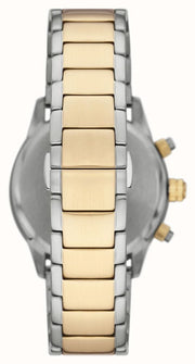 Emporio Armani Chronograph Black Dial Two Tone Steel Strap Watch For Men - AR11521