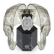 Philipp Plein Octagon Silver Dial Black Silicone Strap Watch for Men  - PWTBA0123
