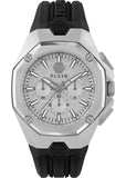 Philipp Plein Octagon Silver Dial Black Silicone Strap Watch for Men  - PWTBA0123