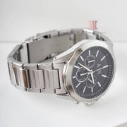Armani Exchange Banks Chronograph Black Dial Silver Steel Strap Watch For Men - AX1720