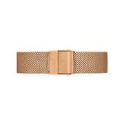 Daniel Wellington Classic Petite Melrose Black Dial Rose Gold Mesh Bracelet Watch For Women - DW00100217