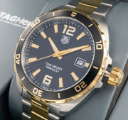 Tag Heuer Formula 1 Quartz Black Dial Two Tone Steel Strap Watch for Men - WAZ1121.BB0879