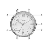 Fossil Jacqueline White Dial Silver Steel Strap Watch for Women - ES3631