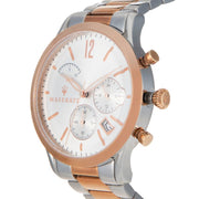 Maserati Tradizione White Dial Two Tone Stainless Steel Strap Watch For Men - R8873625001